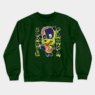 Cute Zombie Panda Cartoon Character Crewneck Sweatshirt